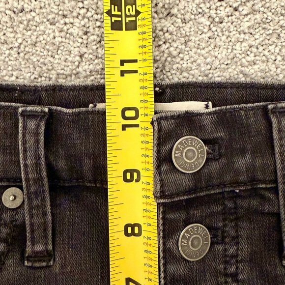 Madewell Women’s Cali‎ Demi-Boot Light Black Wash Ankle Denim Jeans Size 25 - Picture 7 of 11